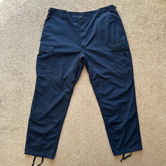 Propper Pants Mens XL 40x31 High Rise Cargo Navy Blue Ripstop Pockets - Picture 2 of 12